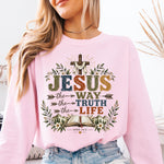 Jesus the Way the Truth the Life DTF Transfer DTF Heat Press Transfer from Sweet Tee Transfers