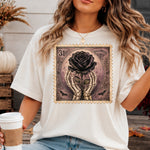 Retro Halloween Stamp Black Rose DTF Transfer DTF Heat Press Transfer from Sweet Tee Transfers