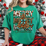 Merry Christmas Stacked Western DTF Transfer DTF Heat Press Transfer from Sweet Tee Transfers