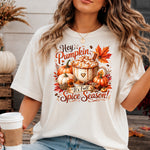 Hey Pumpkin It's Fall Spice Season DTF Transfer DTF Heat Press Transfer from Sweet Tee Transfers