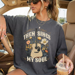 Then Sings My Soul Floral Guitar DTF Transfer DTF Heat Press Transfer from Sweet Tee Transfers