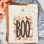 Boo Halloween Striped 2 DTF Transfer DTF Heat Press Transfer from Sweet Tee Transfers