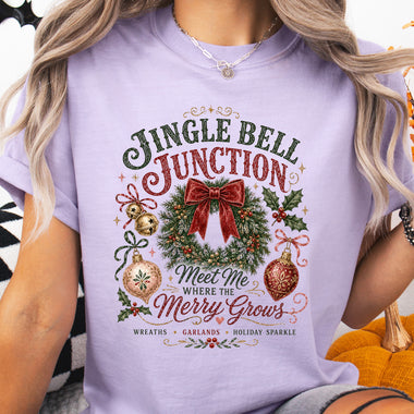 Jingle Bell Junction Meet Me Where the Merry Grows DTF Transfer DTF Heat Press Transfer from Sweet Tee Transfers