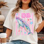 Oh Whale Striped DTF Transfer DTF Heat Press Transfer from Sweet Tee Transfers