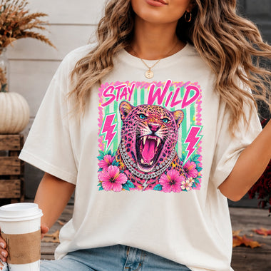 Stay Wild Leopard Striped DTF Transfer DTF Heat Press Transfer from Sweet Tee Transfers
