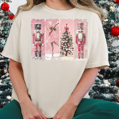 Nutcracker Vintage Grunge Pink DTF Transfer DTF Heat Press Transfer from Sweet Tee Transfers