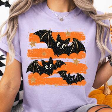Retro Brushstroke Bats DTF Transfer DTF Heat Press Transfer from Sweet Tee Transfers