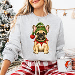 Christmas Dog Frenchie DTF Transfer DTF Heat Press Transfer from Sweet Tee Transfers