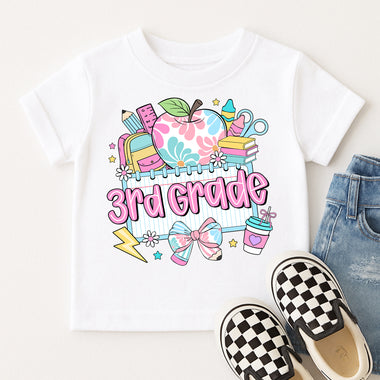 Pastel Apple Third Grade DTF Transfer DTF Heat Press Transfer from Sweet Tee Transfers