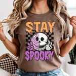 Stay Spooky Checkered DTF Transfer DTF Heat Press Transfer from Sweet Tee Transfers