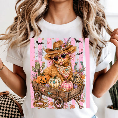 Preppy Fall Highland Cow DTF Transfer DTF Heat Press Transfer from Sweet Tee Transfers