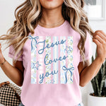 Jesus Loves You Pastels DTF Transfer DTF Heat Press Transfer from Sweet Tee Transfers