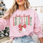 Coquette Santa's Favorite Lunch Lady DTF Transfer DTF Heat Press Transfer from Sweet Tee Transfers