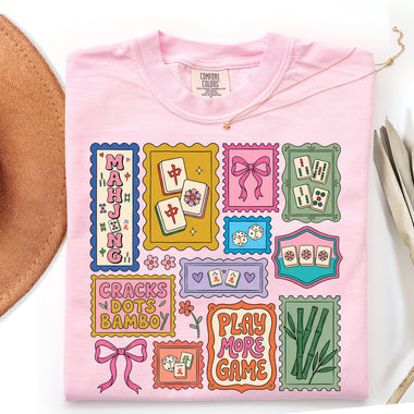 Retro Mahjong Tiles Game Night DTF Transfer DTF Heat Press Transfer from Sweet Tee Transfers