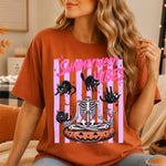 Summerween Vibes Skelly Black Cat DTF Transfer DTF Heat Press Transfer from Sweet Tee Transfers