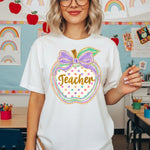 Teacher Apple Polka Dots DTF Transfer DTF Heat Press Transfer from Sweet Tee Transfers