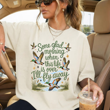 Some Glad Morning I'll Fly Away Ducks DTF Transfer DTF Heat Press Transfer from Sweet Tee Transfers