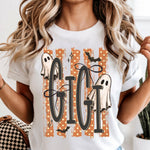 Halloween Ghost GiGi Striped DTF Transfer DTF Heat Press Transfer from Sweet Tee Transfers