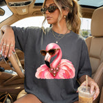 Glam Flamingo DTF Transfer DTF Heat Press Transfer from Sweet Tee Transfers
