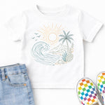 Sunrise Wave Lineart DTF Transfer DTF Heat Press Transfer from Sweet Tee Transfers