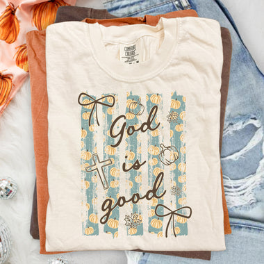 God Is Good Striped DTF Transfer DTF Heat Press Transfer from Sweet Tee Transfers