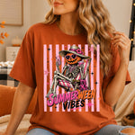 Summerween Vibes Skelly Pumpkin Head DTF Transfer DTF Heat Press Transfer from Sweet Tee Transfers