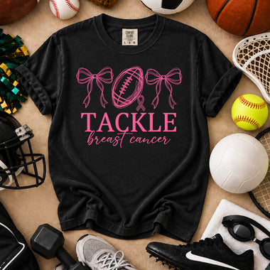 Football Tackle Breast Cancer DTF Transfer DTF Heat Press Transfer from Sweet Tee Transfers