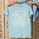 God's Mercy Is New Every Morning Floral DTF Transfer DTF Heat Press Transfer from Sweet Tee Transfers