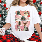 Vintage Pink Christmas Grunge DTF Transfer DTF Heat Press Transfer from Sweet Tee Transfers