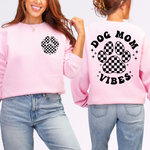 Dog Mom Vibes Front and Back DTF Transfer DTF Heat Press Transfer from Sweet Tee Transfers