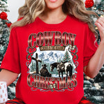 Cowboy Christmas DTF Transfer DTF Heat Press Transfer from Sweet Tee Transfers