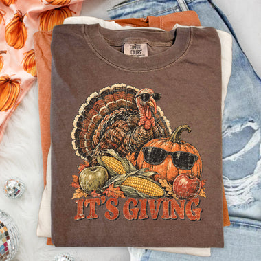 It's Giving Turkey DTF Transfer DTF Heat Press Transfer from Sweet Tee Transfers