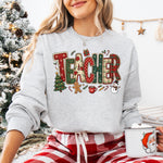 Patchwork Teacher Christmas DTF Transfer DTF Heat Press Transfer from Sweet Tee Transfers