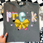 Back to School Pencil Bow Pre-K DTF Transfer DTF Heat Press Transfer from Sweet Tee Transfers