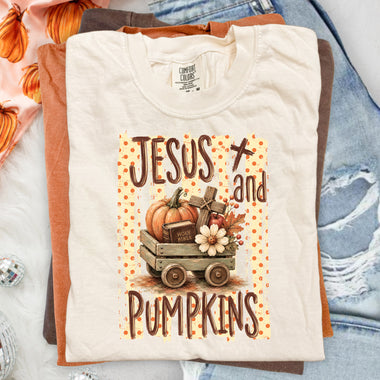 Jesus and Pumpkins DTF Transfer DTF Heat Press Transfer from Sweet Tee Transfers