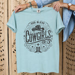 God Bless Cowgirls Boots Dark DTF Transfer DTF Heat Press Transfer from Sweet Tee Transfers