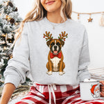Christmas Dog Boxer DTF Transfer DTF Heat Press Transfer from Sweet Tee Transfers