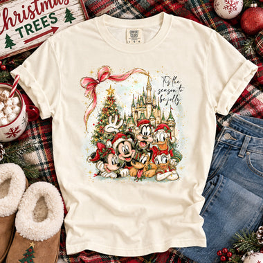 Tis the Season to Be Jolly Mouse DTF Transfer DTF Heat Press Transfer from Sweet Tee Transfers