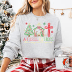 A Thrill of Hope the Weary World Rejoices Nativity Christmas DTF Transfer DTF Heat Press Transfer from Sweet Tee Transfers