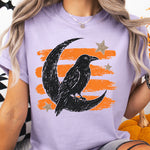 Retro Crow and Moon DTF Transfer DTF Heat Press Transfer from Sweet Tee Transfers