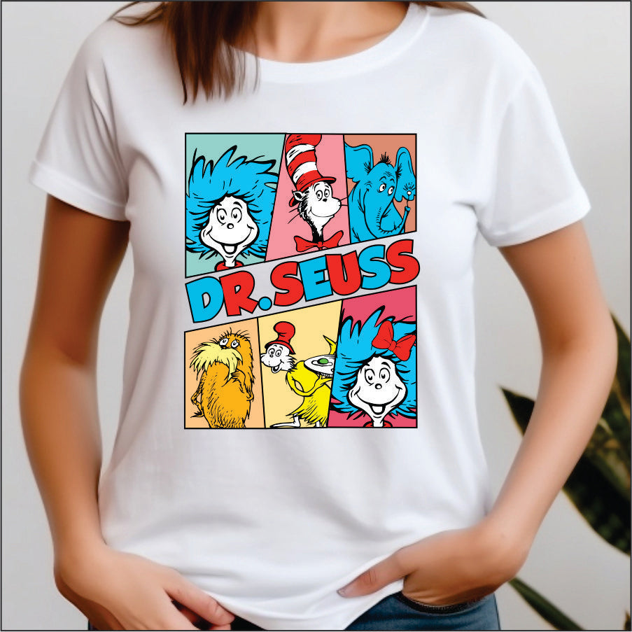 Dr. Seuss Characters Square DTF Transfer – Sweet Tee Transfers