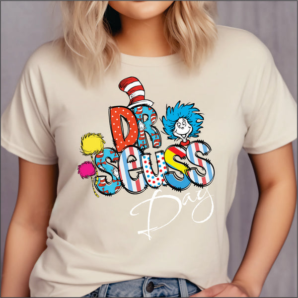 Dr. Seuss Day Pattern DTF Transfer – Sweet Tee Transfers