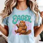 Eager Beaver with stripes  DTF Transfer