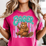 Eager Beaver with stripes  DTF Transfer