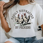 Easily Distracted by Peckers DTF Transfer