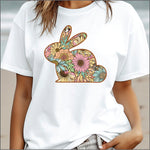 Easter Boho Floral Bunny DTF Transfer