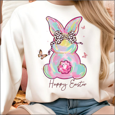 Easter Bunny w Butterflies DTF Transfer
