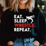 Eat Sleep Wrestle Repeat DTF Transfer