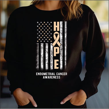 Endometrial Cancer Hope Flag DTF Transfer