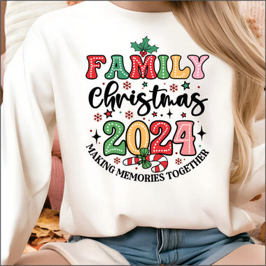 Family Christmas 2024 Making Memories DTF Transfer